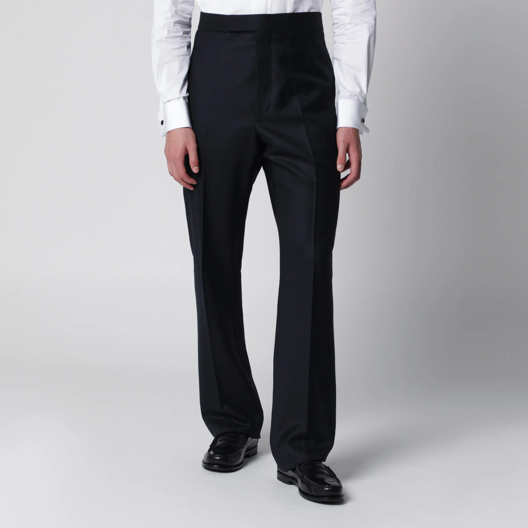 Thom Browne - Navy blue wool trousers Brand Apparel & Accessories > Clothing > Pants 3