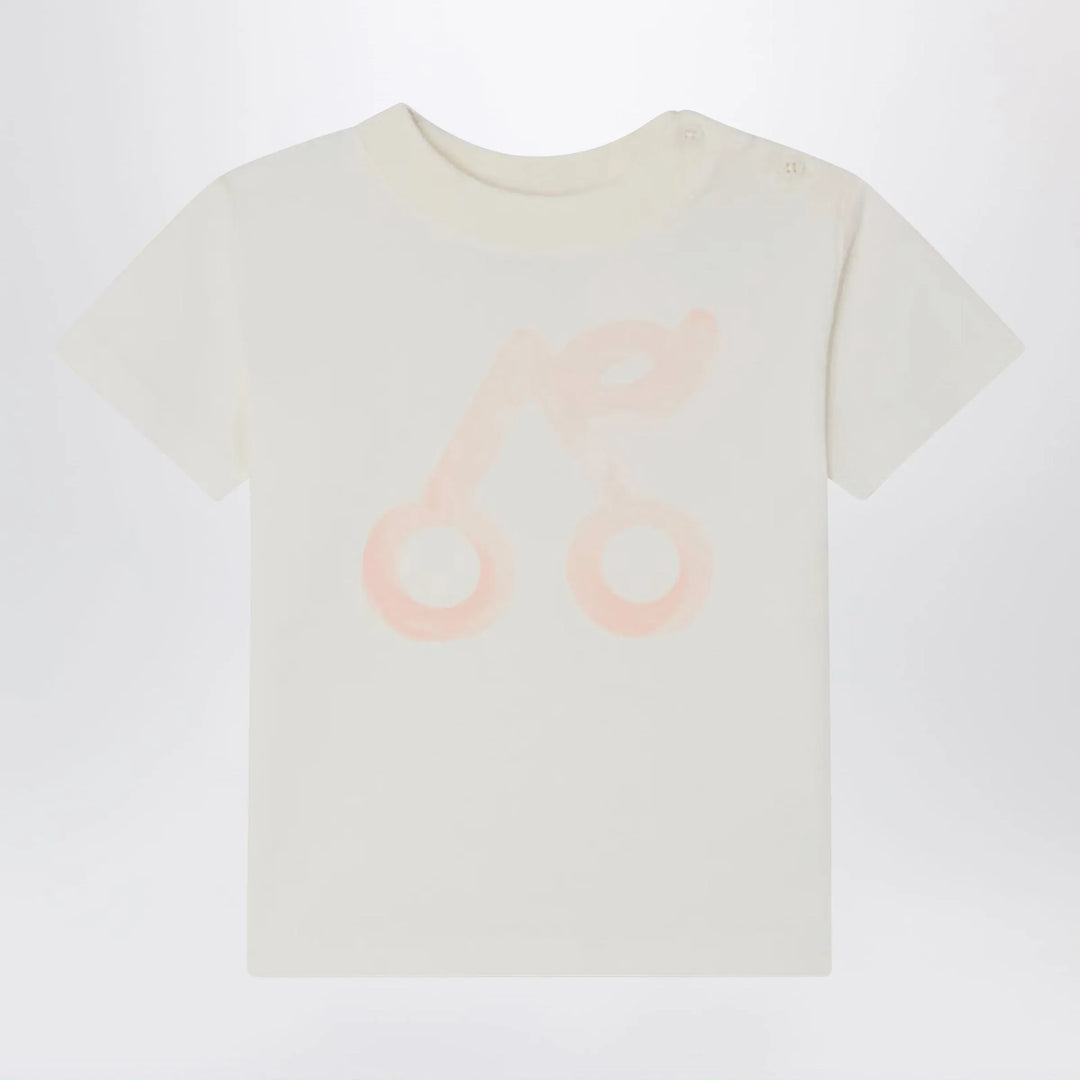 Bonpoint - Cai white T-shirt with cherry print Brand Apparel &amp; Accessories > Clothing > Shirts &amp; Tops