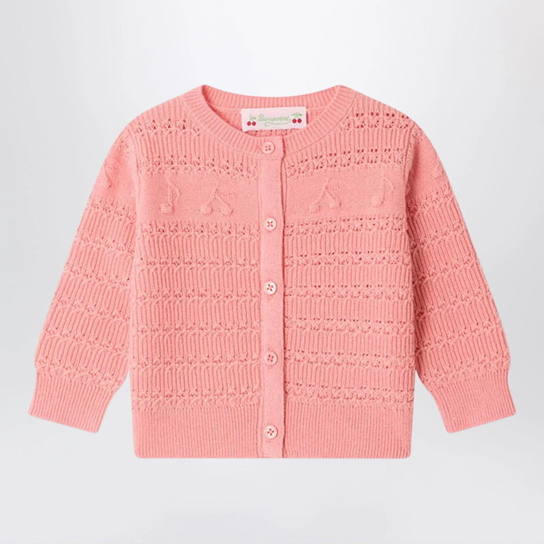 Bonpoint - Mahana cardigan with cherries and musical notes in wool blend Brand Apparel &amp; Accessories > Clothing > Shirts &amp; Tops