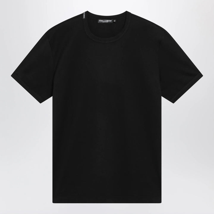 Dolce&amp;Gabbana - Black cotton jersey T-shirt Brand Apparel &amp; Accessories > Clothing > Shirts &amp; Tops 48 IT
