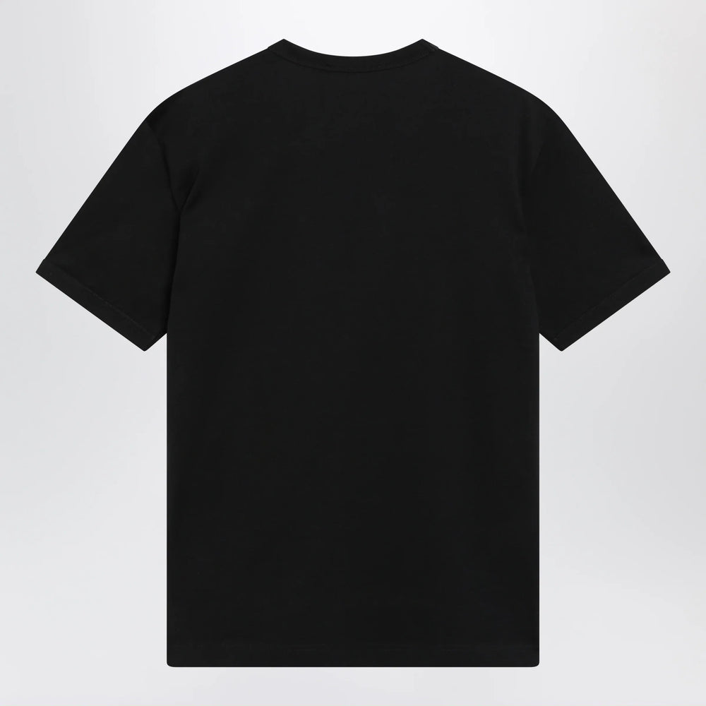 Dolce&Gabbana - Black cotton jersey T-shirt Brand Apparel & Accessories > Clothing > Shirts & Tops 52 IT