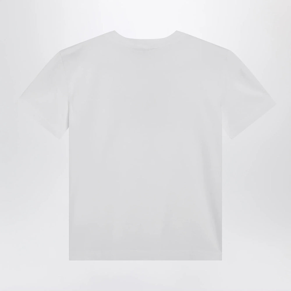 Dolce&Gabbana - Cotton jersey T-shirt with DG patch print, optic white Brand Apparel & Accessories > Clothing > Shirts & Tops 44  IT