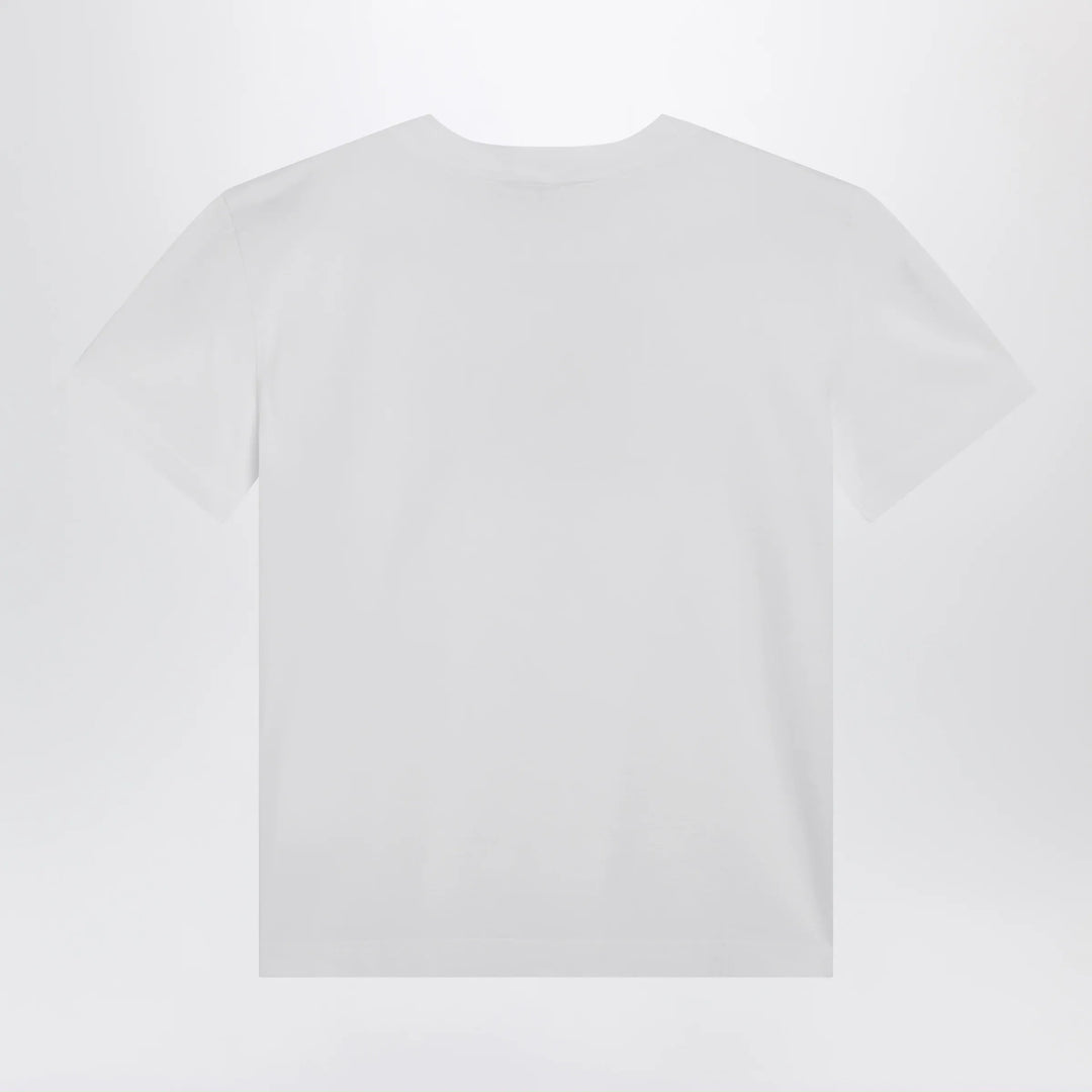 Dolce&amp;Gabbana - Cotton jersey T-shirt with DG patch print, optic white Brand Apparel &amp; Accessories > Clothing > Shirts &amp; Tops 44  IT