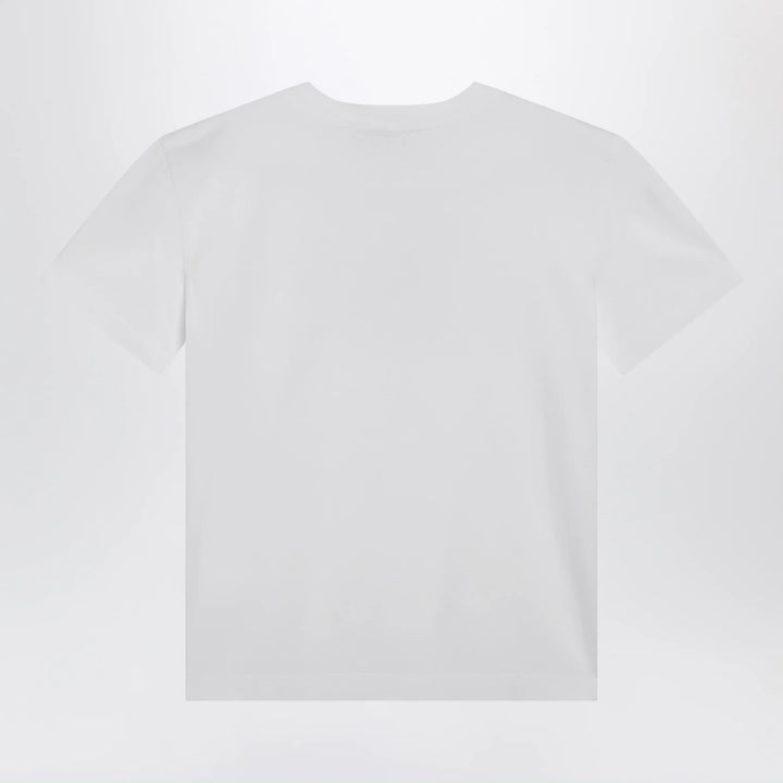 Dolce&amp;Gabbana - Cotton jersey T-shirt with DG patch print, optic white Brand Apparel &amp; Accessories > Clothing > Shirts &amp; Tops 44  IT