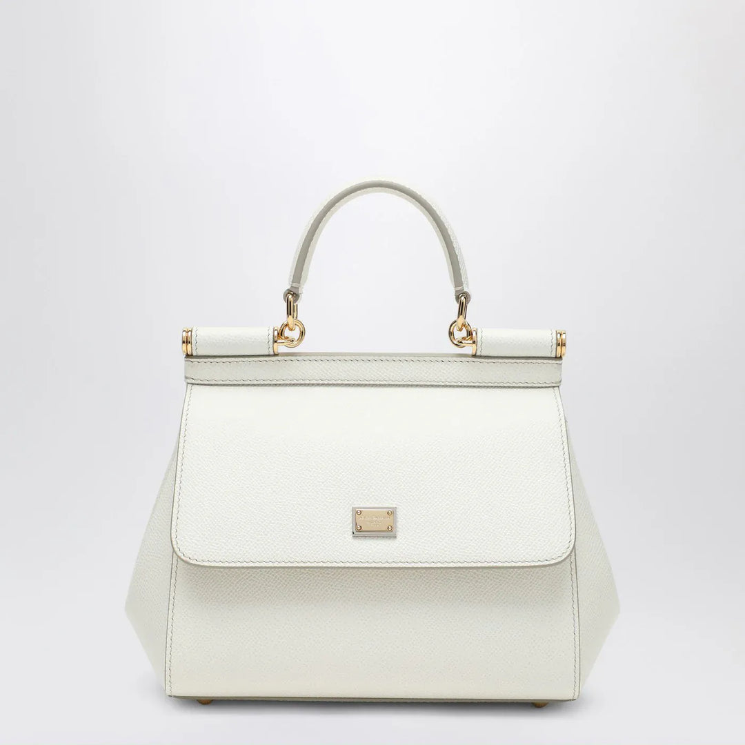 Dolce&amp;Gabbana - Sicily medium top-handle bag in white Brand Apparel &amp; Accessories > Clothing > Shirts &amp; Tops TU