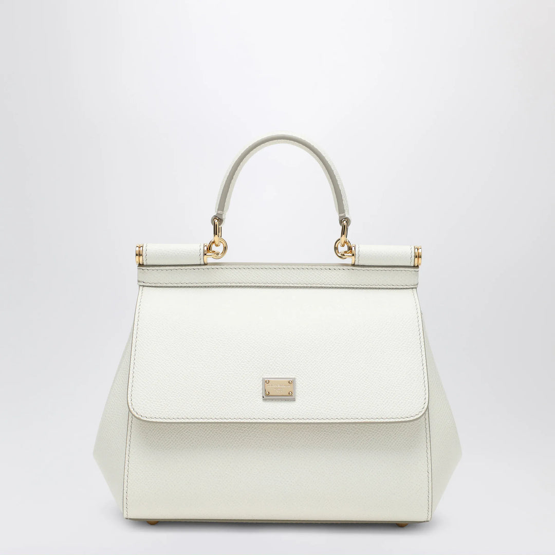 Dolce&amp;Gabbana - Sicily medium top-handle bag in white Brand Apparel &amp; Accessories > Clothing > Shirts &amp; Tops TU