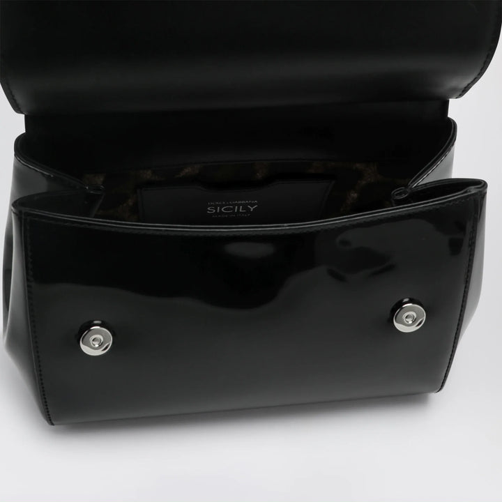 Dolce&amp;Gabbana - Sicily small black patent leather top-handle bag Brand Apparel &amp; Accessories > Clothing > Shirts &amp; Tops TU