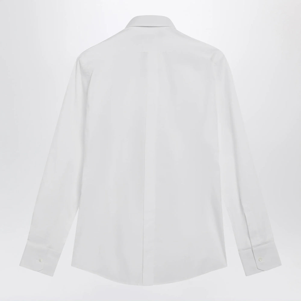 Dolce&Gabbana - White stretch poplin gold shirt Brand Apparel & Accessories > Clothing > Shirts & Tops 39