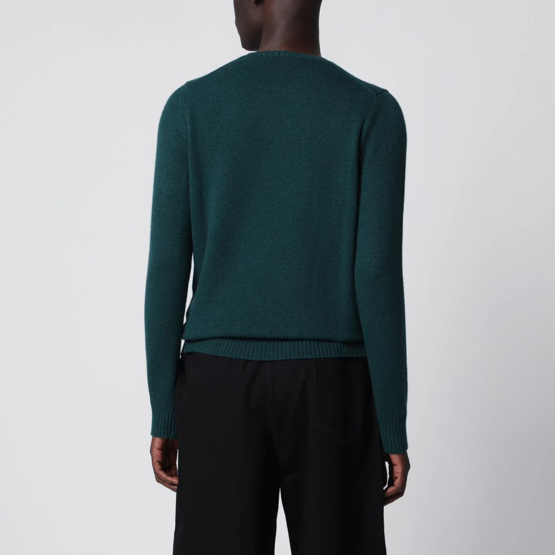 Drumohr - Dark green cashmere crew-neck sweater Brand Apparel &amp; Accessories > Clothing > Shirts &amp; Tops