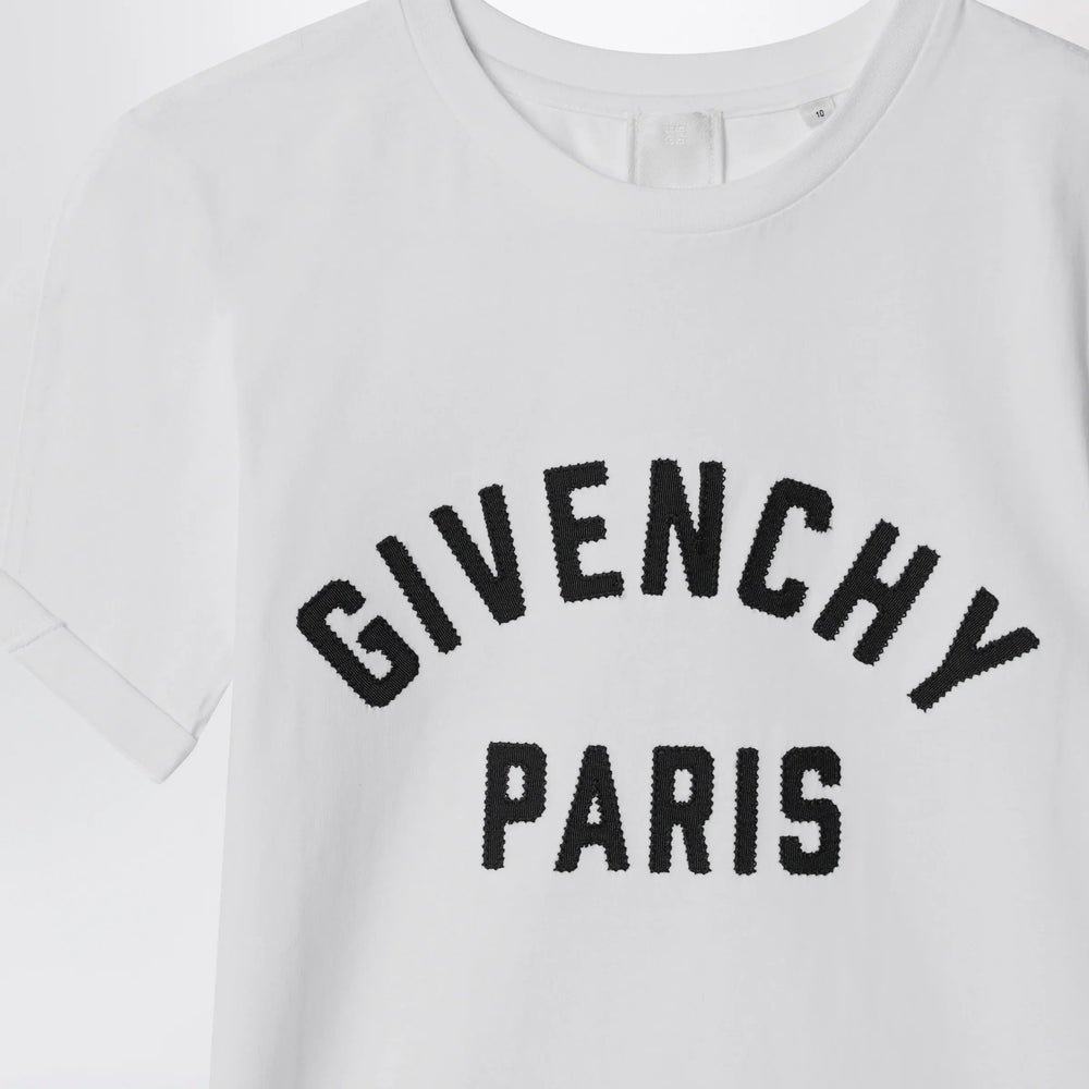 Givenchy - White T-shirt with embroidered logo Brand Apparel & Accessories > Clothing > Shirts & Tops