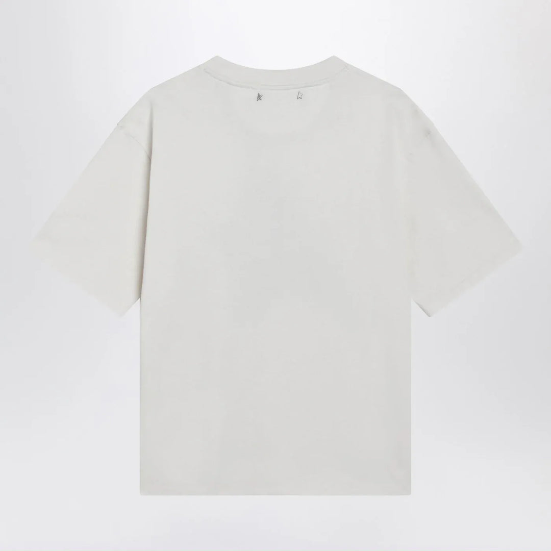 Golden Goose - White T-shirt with logo print Brand Apparel &amp; Accessories > Clothing > Shirts &amp; Tops L