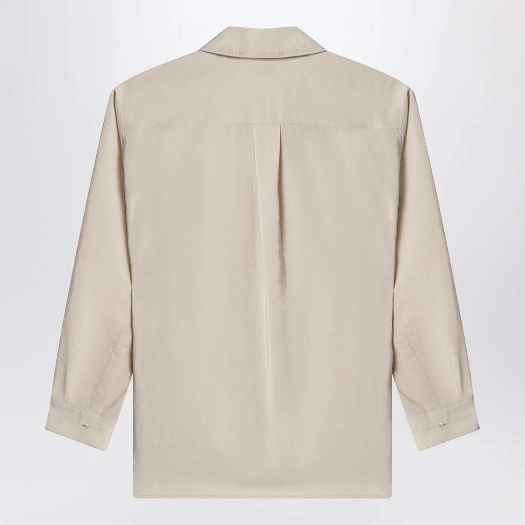 LEMAIRE - Light beige smooth silk-blend shirt Brand Apparel &amp; Accessories > Clothing > Shirts &amp; Tops