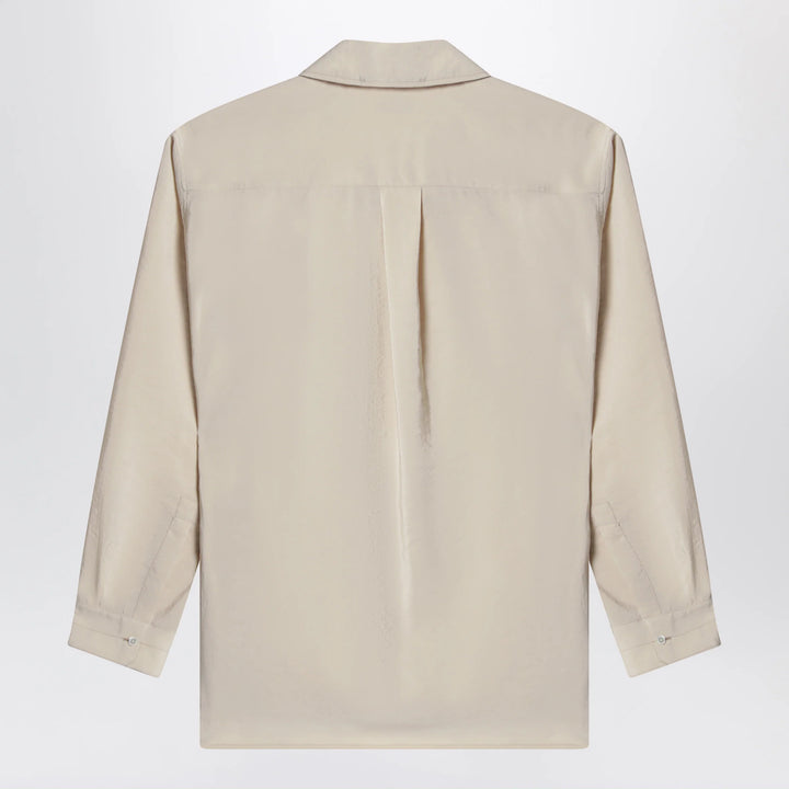 LEMAIRE - Light beige smooth silk-blend shirt Brand Apparel &amp; Accessories > Clothing > Shirts &amp; Tops