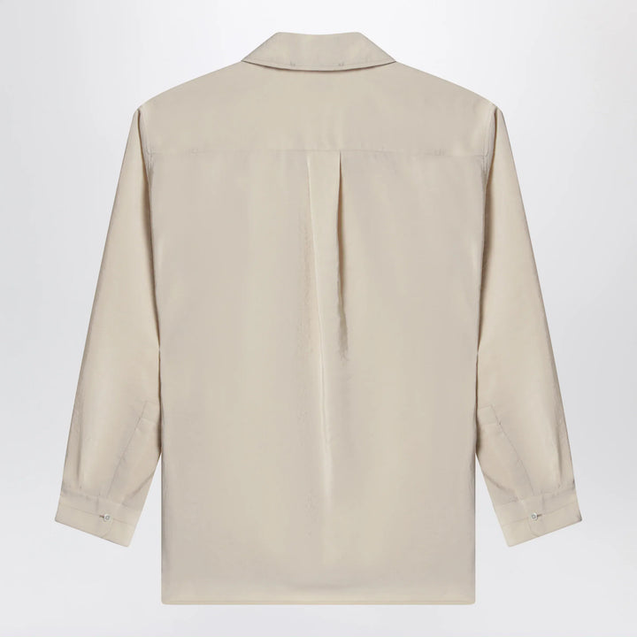 LEMAIRE - Light beige smooth silk-blend shirt Brand Apparel &amp; Accessories > Clothing > Shirts &amp; Tops