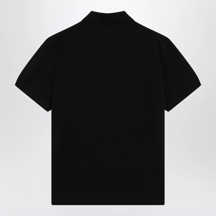 Moncler - Black cotton piqué polo shirt with logo Brand Apparel &amp; Accessories > Clothing > Shirts &amp; Tops