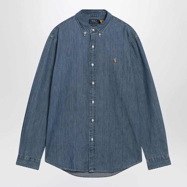 Polo Ralph Lauren - Blue denim Custom-Fit shirt Brand Apparel &amp; Accessories > Clothing > Shirts &amp; Tops S