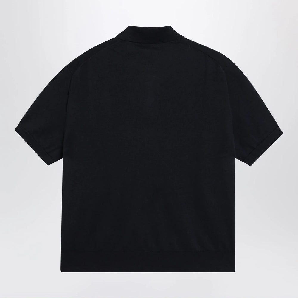 Polo Ralph Lauren - Navy blue cotton knit polo Brand Apparel & Accessories > Clothing > Shirts & Tops