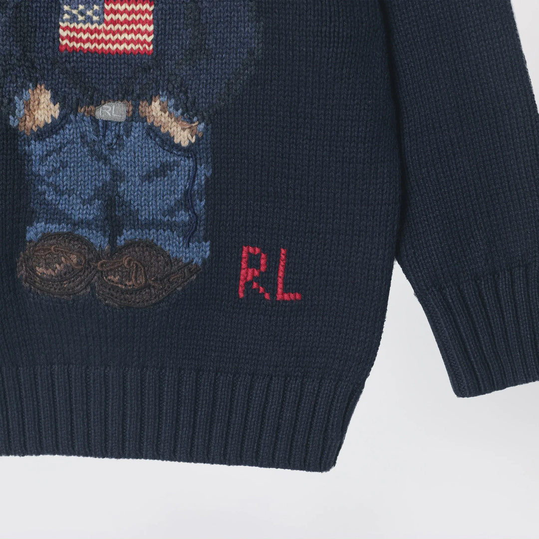 Polo Ralph Lauren - Navy blue Polo Bear cotton sweater Brand Apparel &amp; Accessories > Clothing > Shirts &amp; Tops