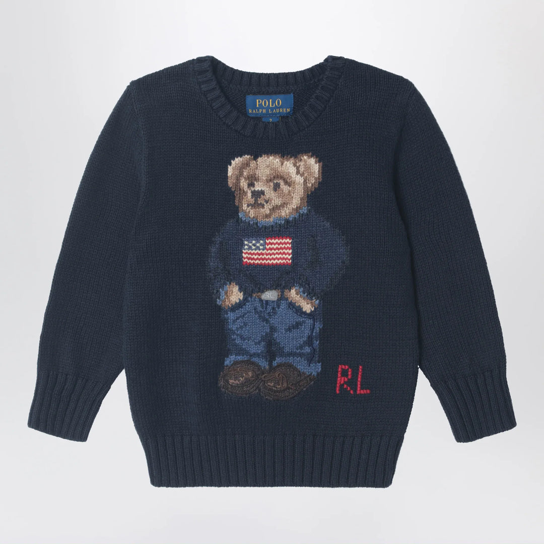Polo Ralph Lauren - Navy blue Polo Bear cotton sweater Brand Apparel &amp; Accessories > Clothing > Shirts &amp; Tops 2