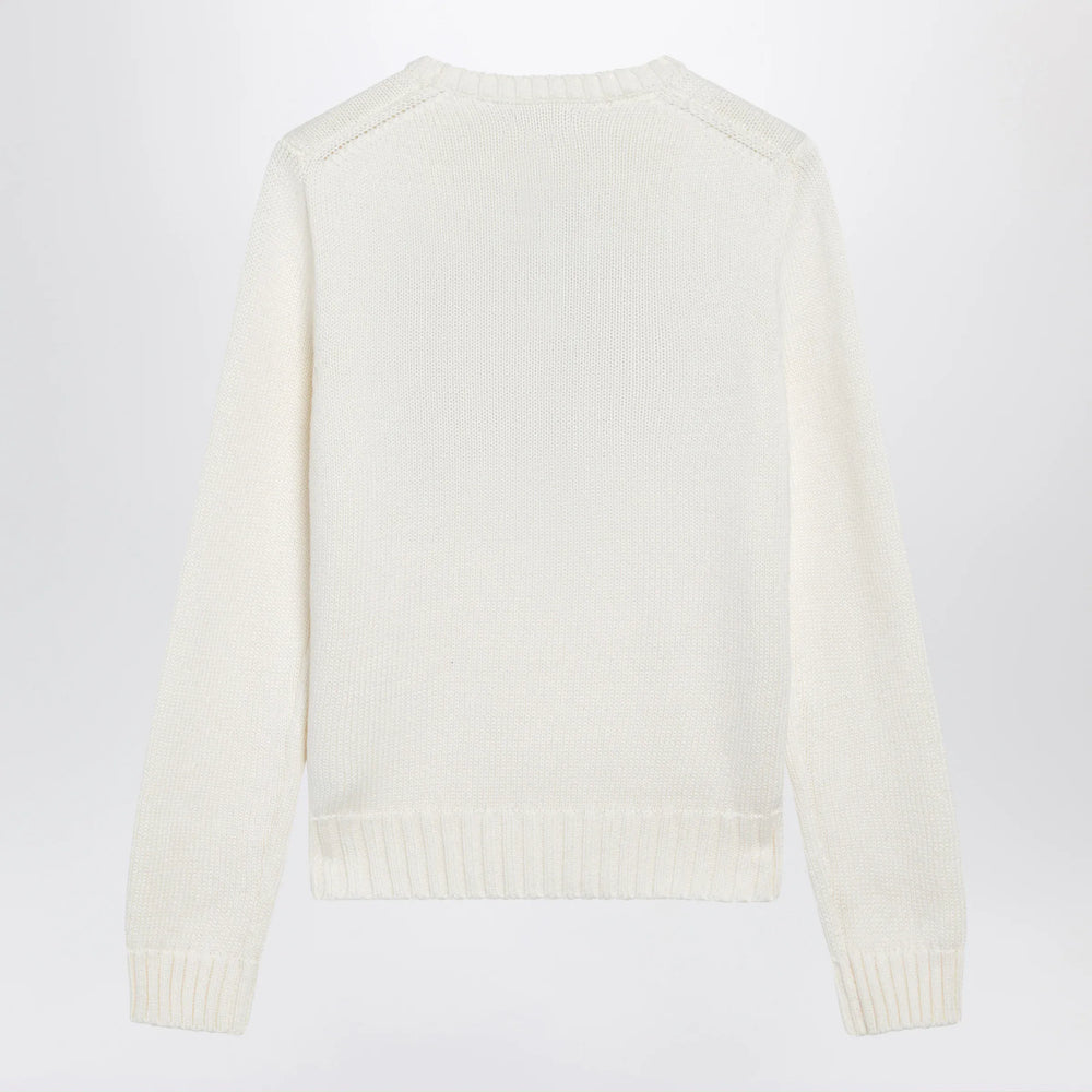 Polo Ralph Lauren - Tommy Hilfiger cream sweater with flag motif Brand Apparel & Accessories > Clothing > Shirts & Tops
