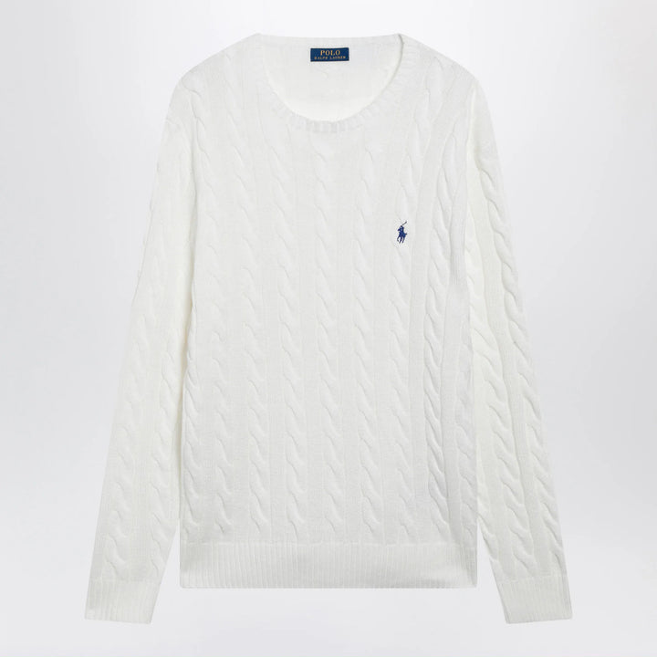 Polo Ralph Lauren - White cable-knit cotton sweater Brand Apparel &amp; Accessories > Clothing > Shirts &amp; Tops