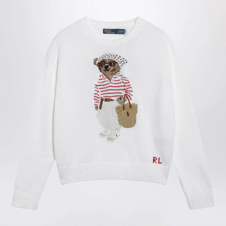 Polo Ralph Lauren - White cotton Polo Bear sweater Brand Apparel &amp; Accessories > Clothing > Shirts &amp; Tops XS