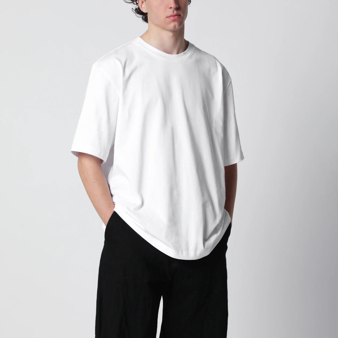 STUDIO NICHOLSON - Lay white boxy-fit T-shirt Brand Apparel & Accessories > Clothing > Shirts & Tops S
