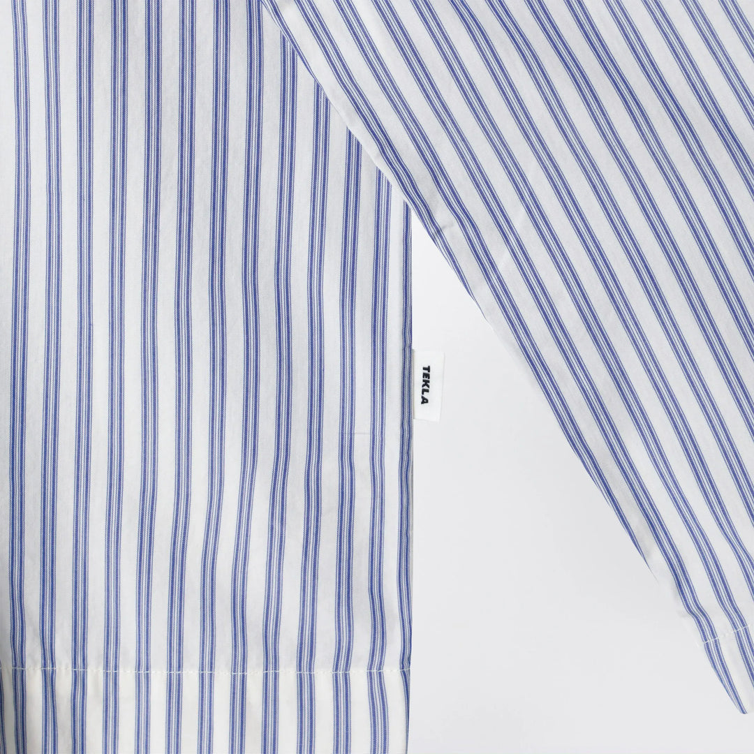 Tekla - White/light blue striped pajama shirt Brand Apparel &amp; Accessories > Clothing > Shirts &amp; Tops