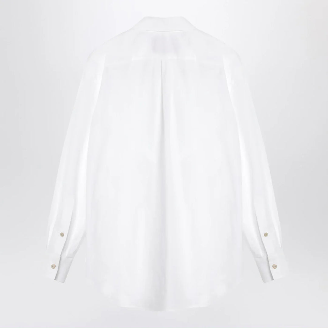 Valentino - White cotton shirt with ruffles Brand Apparel &amp; Accessories > Clothing > Shirts &amp; Tops 40  IT