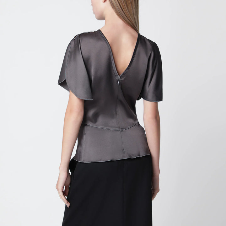 Victoria Beckham - Bela satin viscose top in Ore Brand Apparel &amp; Accessories > Clothing > Shirts &amp; Tops
