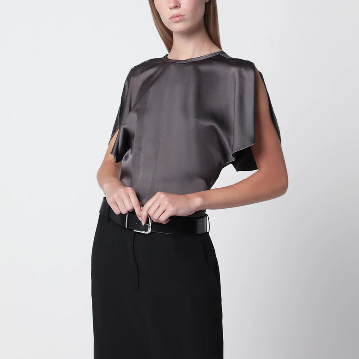 Victoria Beckham - Bela satin viscose top in Ore Brand Apparel &amp; Accessories > Clothing > Shirts &amp; Tops