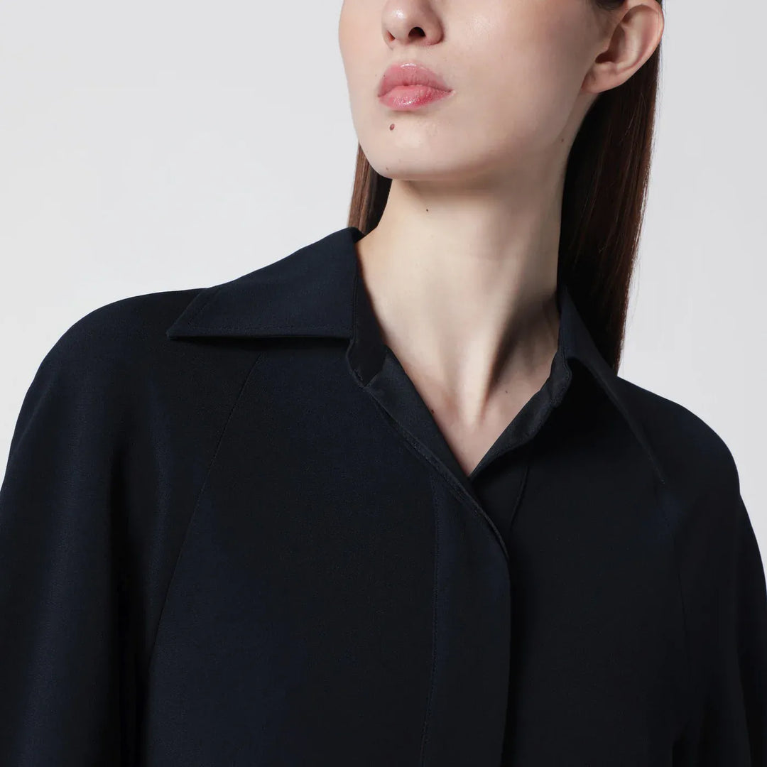 Victoria Beckham - Navy blue midi shirt dress Brand Apparel &amp; Accessories > Clothing > Shirts &amp; Tops 8 UK