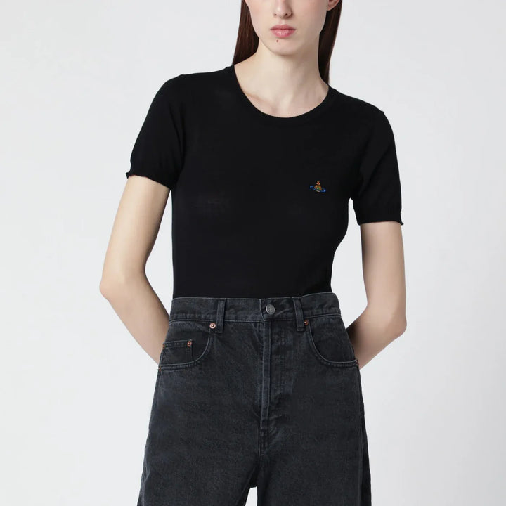 Vivienne Westwood - Bea black cotton top Brand Apparel &amp; Accessories > Clothing > Shirts &amp; Tops S