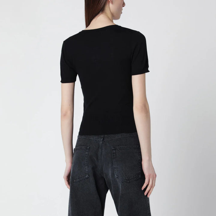 Vivienne Westwood - Bea black cotton top Brand Apparel &amp; Accessories > Clothing > Shirts &amp; Tops S