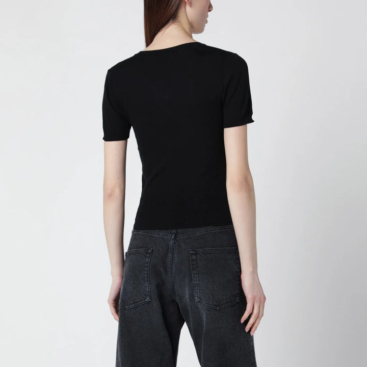 Vivienne Westwood - Bea black cotton top Brand Apparel &amp; Accessories > Clothing > Shirts &amp; Tops S
