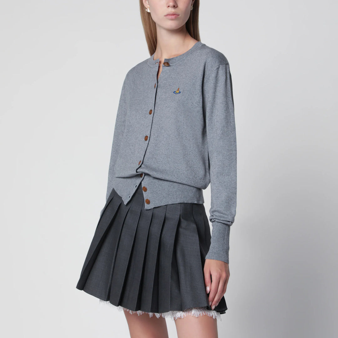 Vivienne Westwood - Bea cotton and cashmere cardigan in dark grey Brand Apparel &amp; Accessories > Clothing > Shirts &amp; Tops XS
