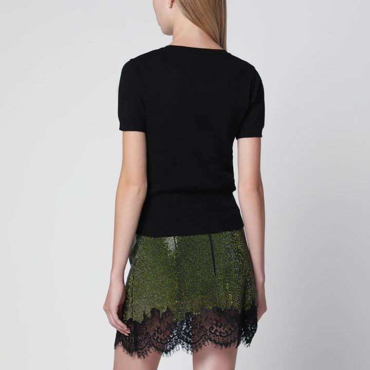 Vivienne Westwood - Bea knitted cotton and cashmere T-shirt in black Brand Apparel &amp; Accessories > Clothing > Shirts &amp; Tops