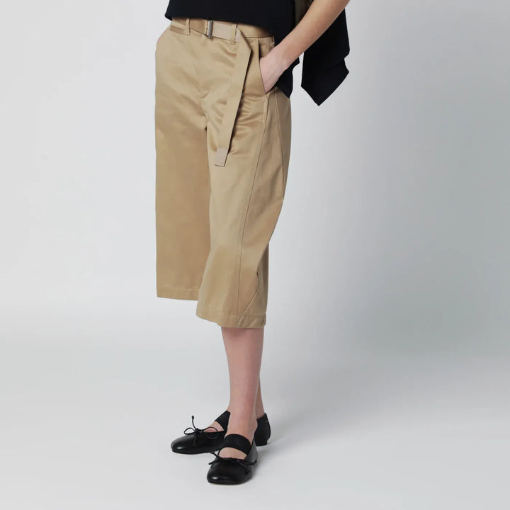 Sacai - Beige cotton chino bermuda shorts Brand Apparel &amp; Accessories > Clothing > Shorts