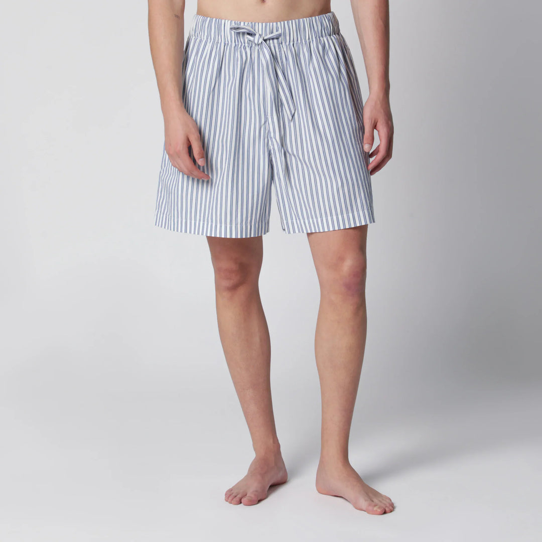 Tekla - White/light blue striped pajama shorts Brand Apparel &amp; Accessories > Clothing > Shorts S