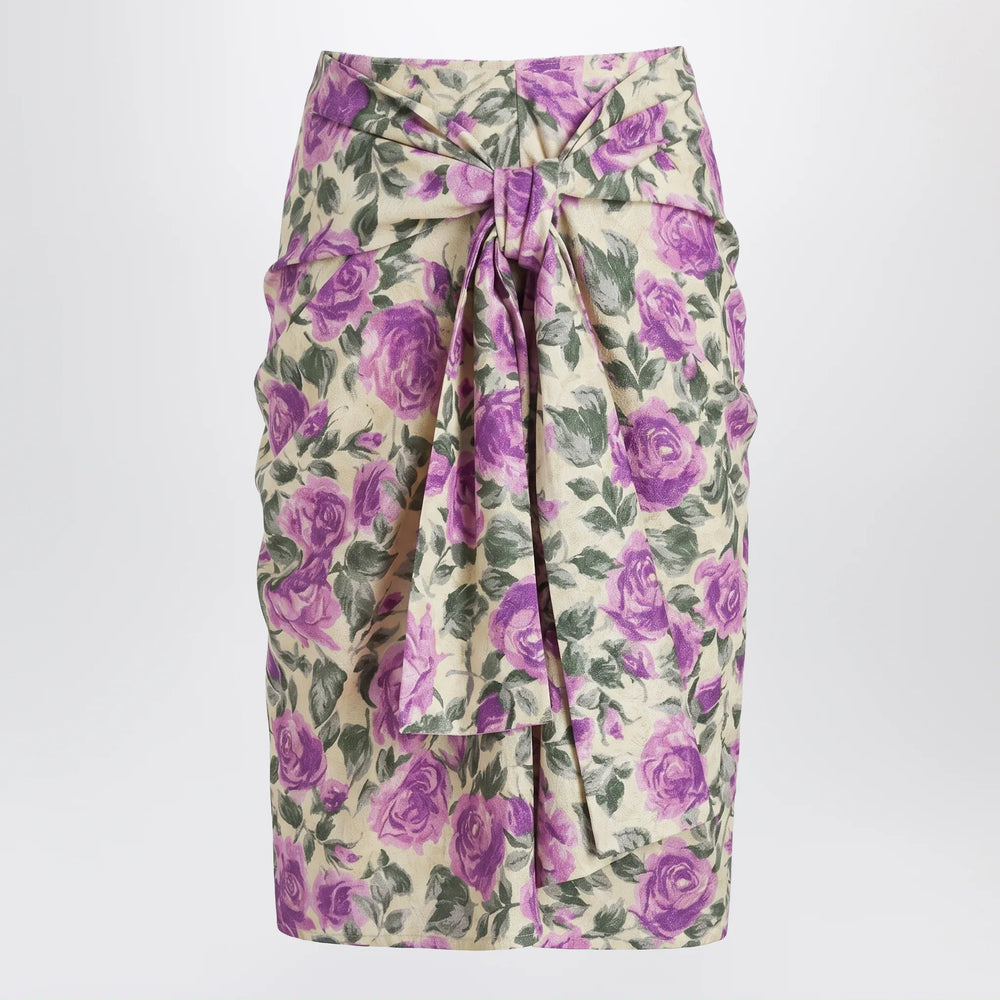 Chloé - Midi silk skirt with multicolour floral print Brand Apparel & Accessories > Clothing > Skirts