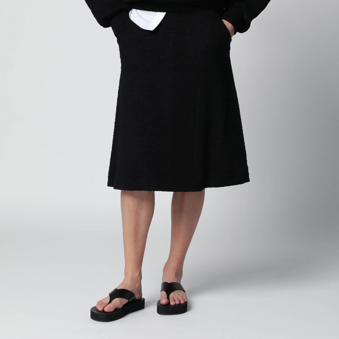 Dries Van Noten - Black viscose-blend skirt Brand Apparel & Accessories > Clothing > Skirts XS