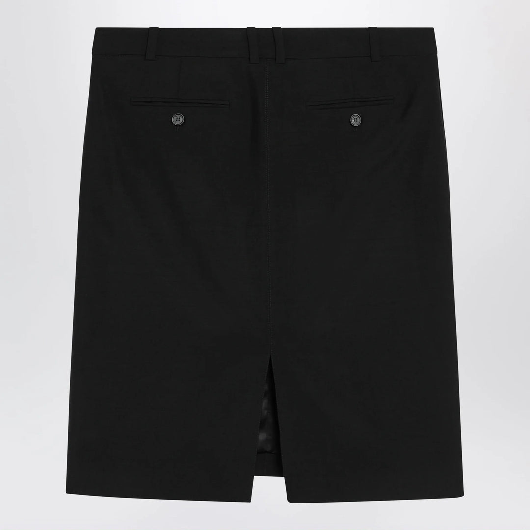 Ferragamo - Black wool and mohair skirt Brand Apparel &amp; Accessories > Clothing > Skirts 40  IT