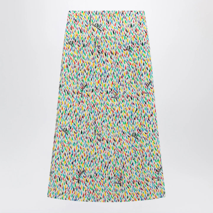 Valentino - Multicolored pleated silk midi skirt Brand Apparel &amp; Accessories > Clothing > Skirts