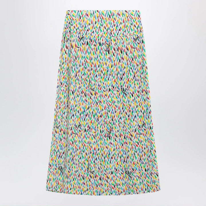 Valentino - Multicolored pleated silk midi skirt Brand Apparel &amp; Accessories > Clothing > Skirts