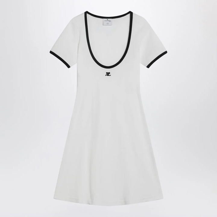 Courrèges - Black/white mini dress in cotton Brand Apparel &amp; Accessories XS
