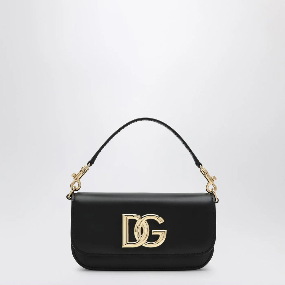 Dolce&Gabbana - 3.5 leather shoulder bag in black Brand Apparel & Accessories TU