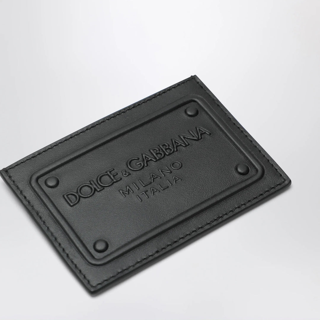 Dolce&amp;Gabbana - Black card holder with embossed logo Brand Apparel &amp; Accessories TU