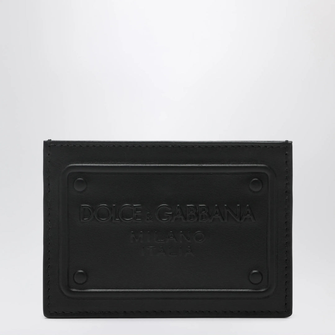 Dolce&amp;Gabbana - Black card holder with embossed logo Brand Apparel &amp; Accessories TU