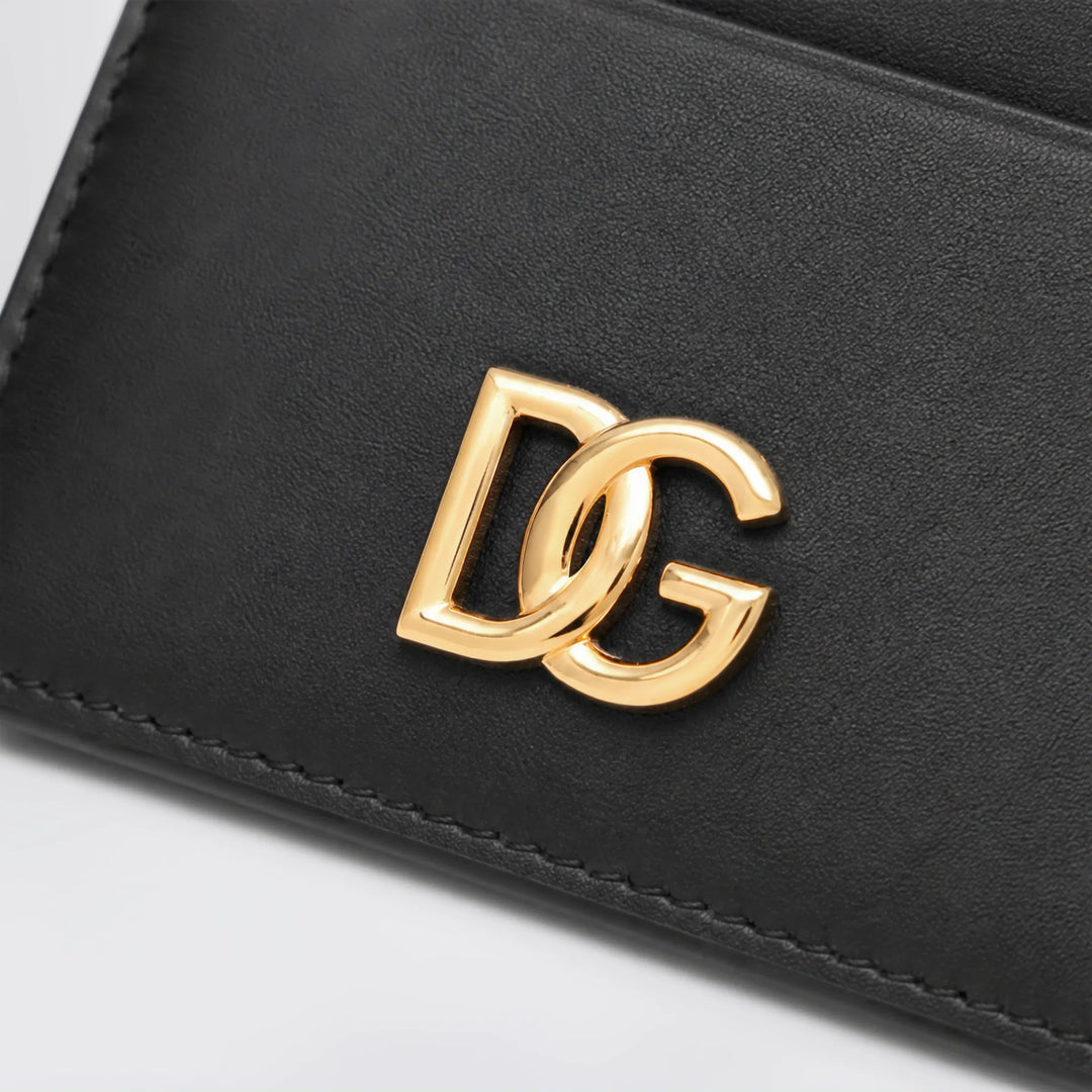 Dolce&amp;Gabbana - Black leather card holder with DG logo Brand Apparel &amp; Accessories U