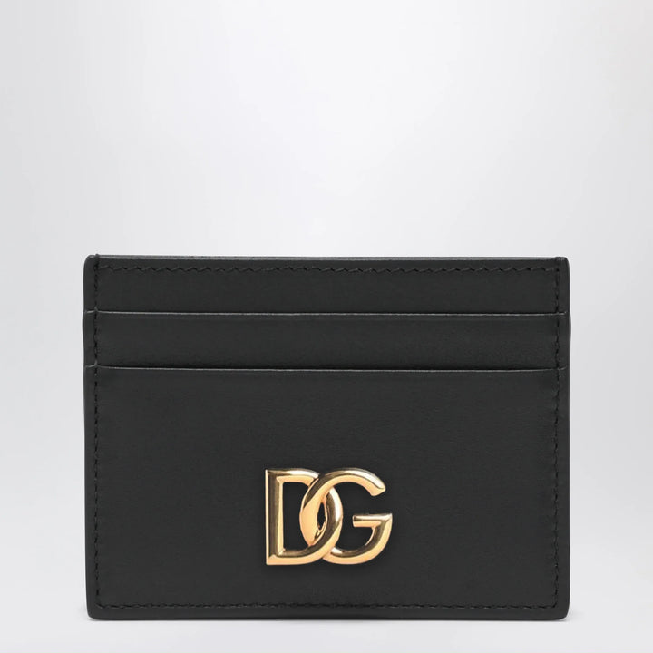 Dolce&amp;Gabbana - Black leather card holder with DG logo Brand Apparel &amp; Accessories U